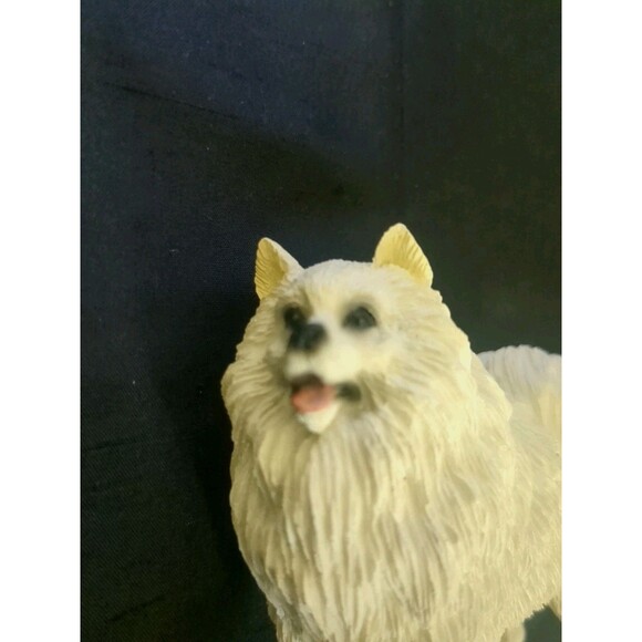 1991 The Canine Collection SAMOYED Resin Dog Figurine White w/Long Hair - Picture 4 of 10
